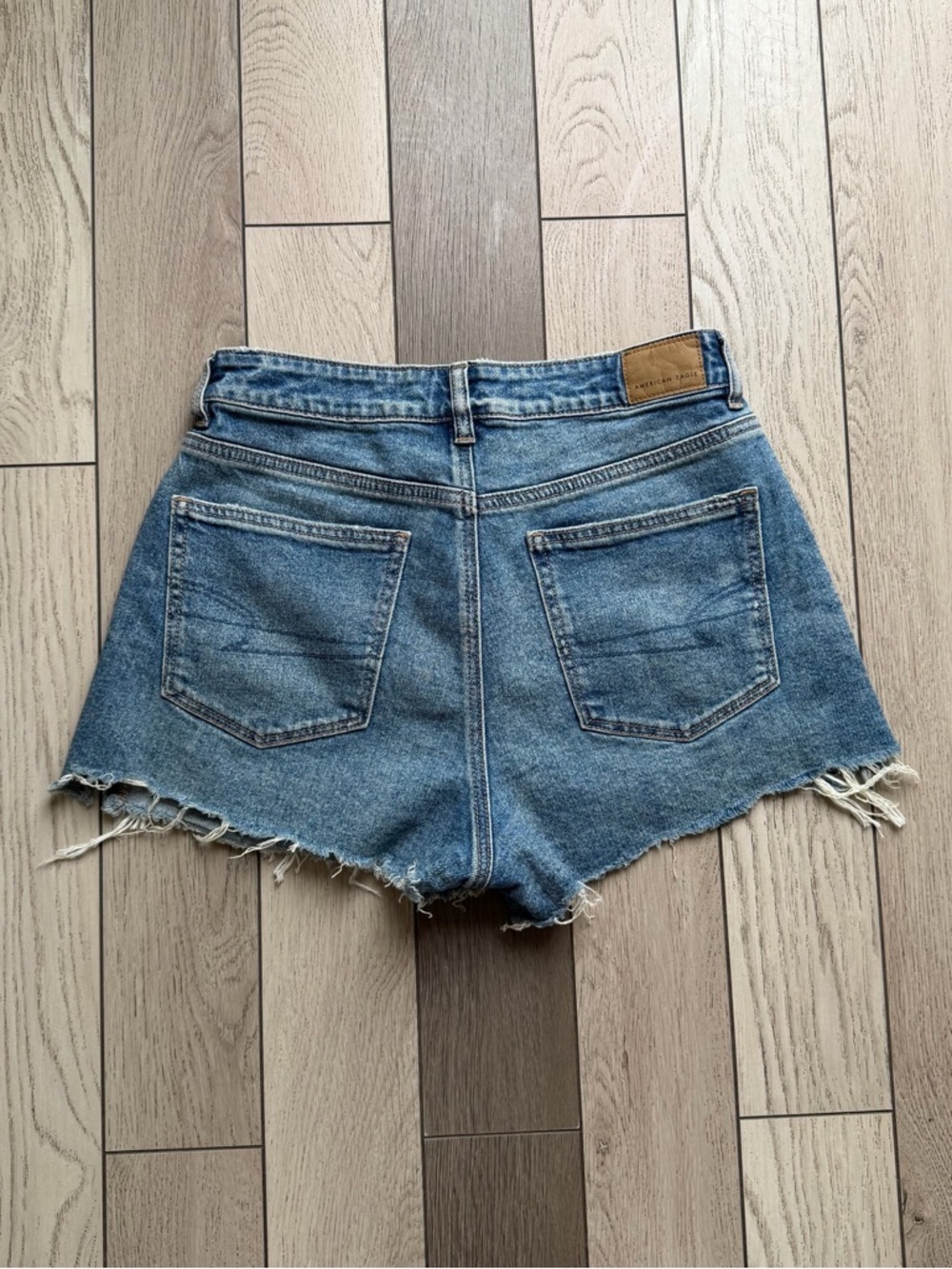 American Eagle Outfitters Distressed Denim Cutoff Shorts - Blue - Picture 2 of 4